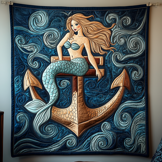 Dreamy Mermaid Anchor Quilted Blanket GFTOTP1975