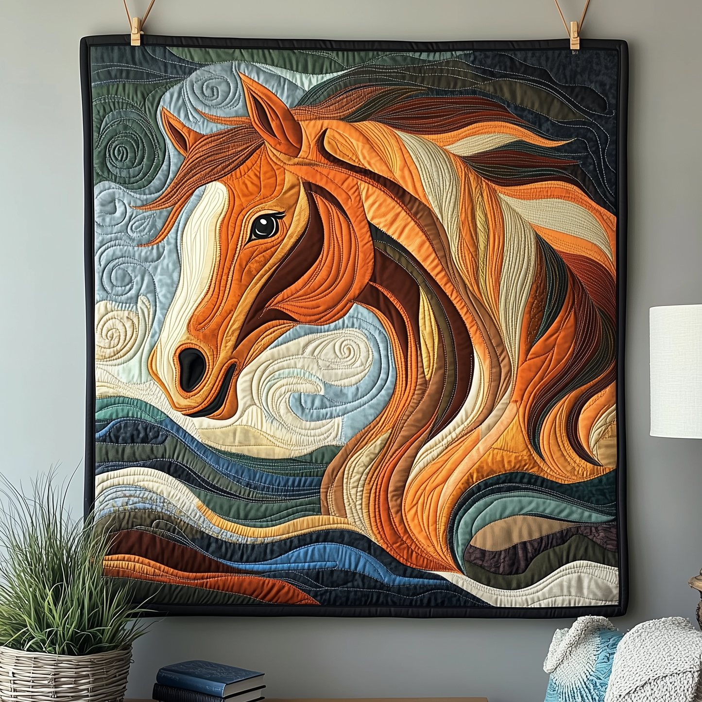 Charming Horse Quilted Blanket GFTOTP1978