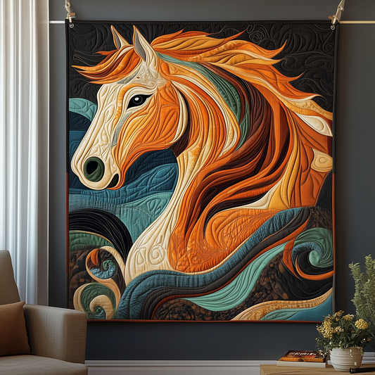 Charming Horse Quilted Blanket GFTOTP1979