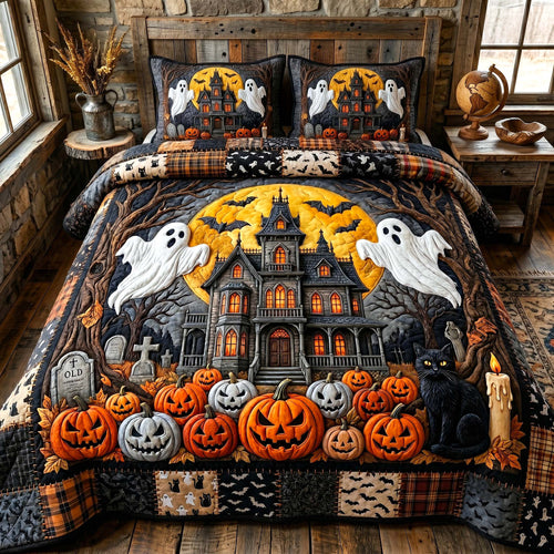 Haunted Manor 3-Piece Quilted Bedding Set GFTOTP19800