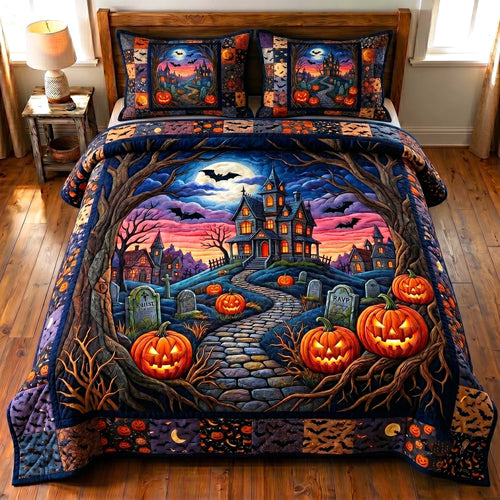 Haunted Manor 3-Piece Quilted Bedding Set GFTOTP19802
