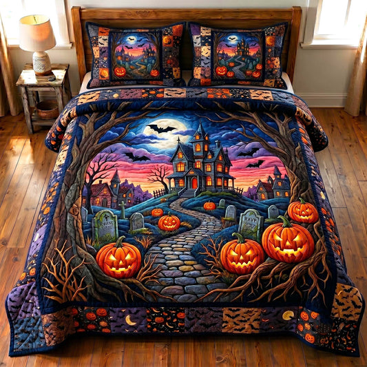 Haunted Manor 3-Piece Quilted Bedding Set GFTOTP19802