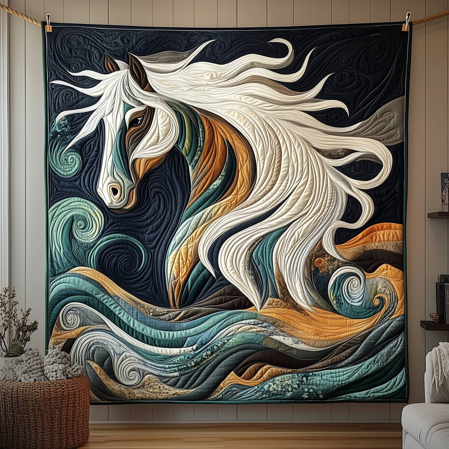 Charming Horse Quilted Blanket GFTOTP1983