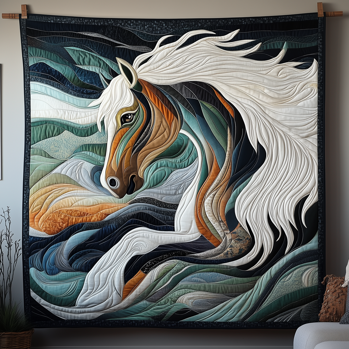 Charming Horse Quilted Blanket GFTOTP1984