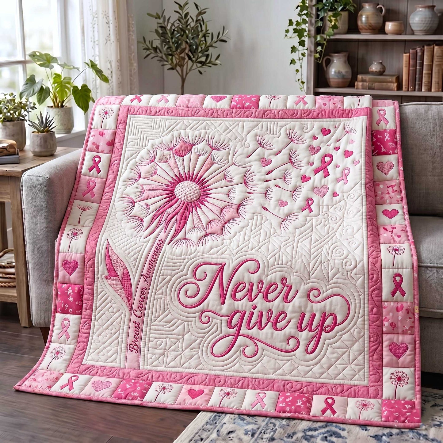 Pink Strength Quilted Blanket GFTOTP19856