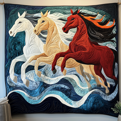 Charming Horse Quilted Blanket GFTOTP1985