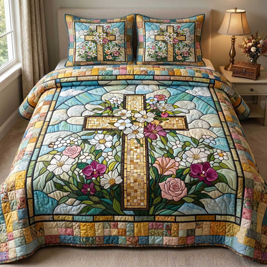 Cross Of Grace 3-Piece Quilted Bedding Set GFTOTP19864