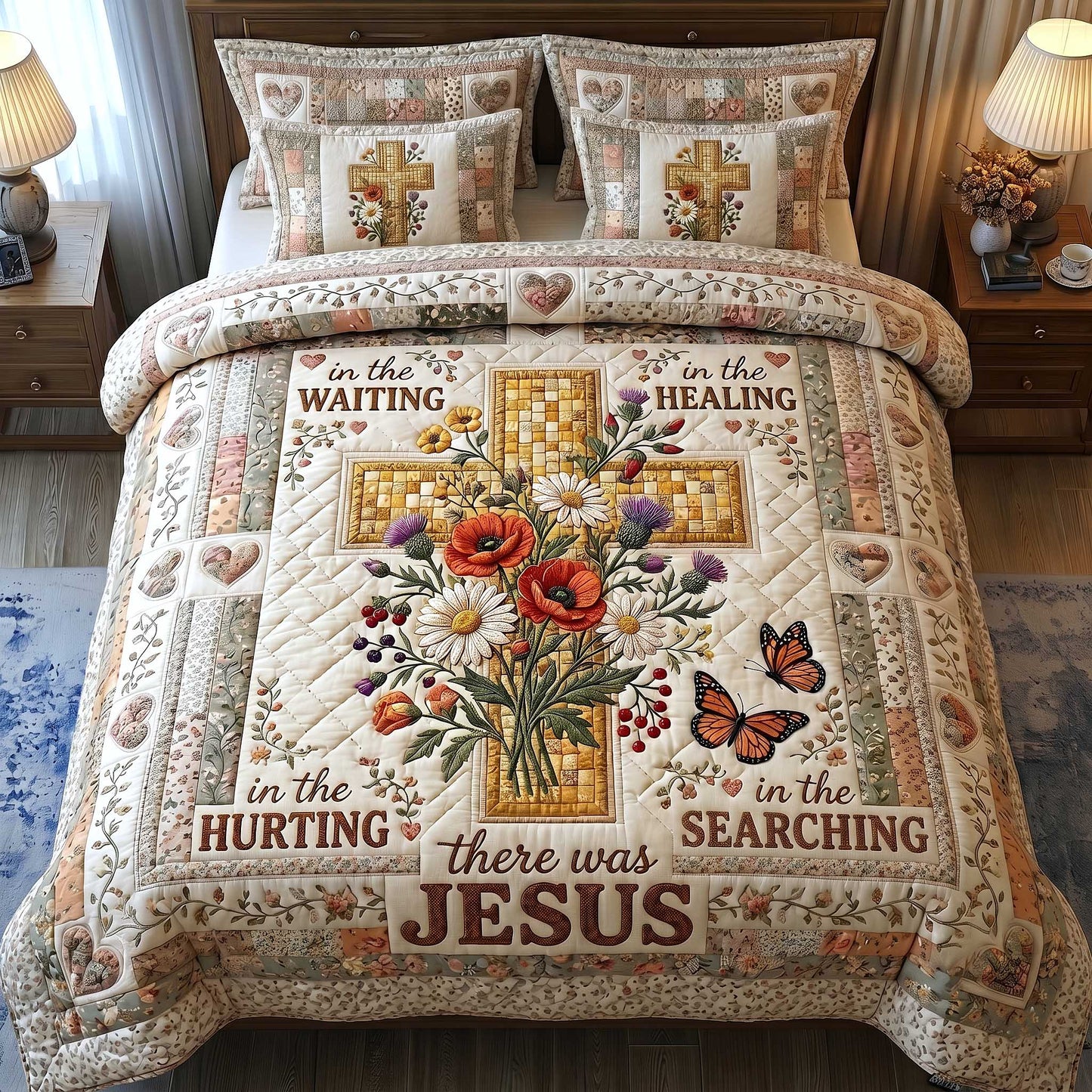 Cross Of Grace 3-Piece Quilted Bedding Set GFTOTP19867