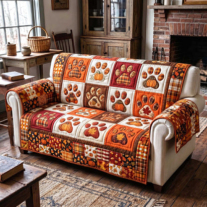 Autumn Paws Quilted Sofa Cover GFTOTP19869