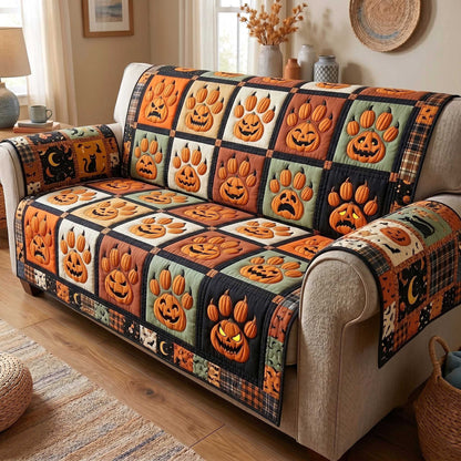 Spooky Pawprints Quilted Sofa Cover GFTOTP19872