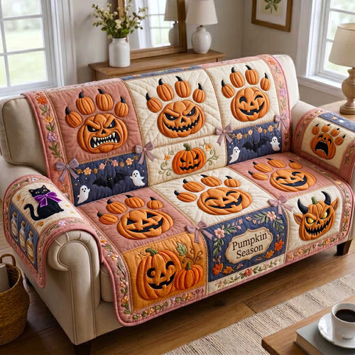 Spooky Pawprints Quilted Sofa Cover GFTOTP19873