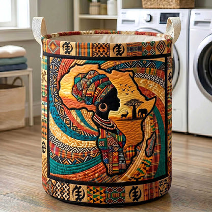 African Roots Quilted Laundry Basket GFTOTP19887
