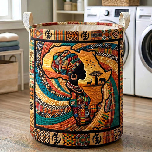 African Roots Quilted Laundry Basket GFTOTP19887