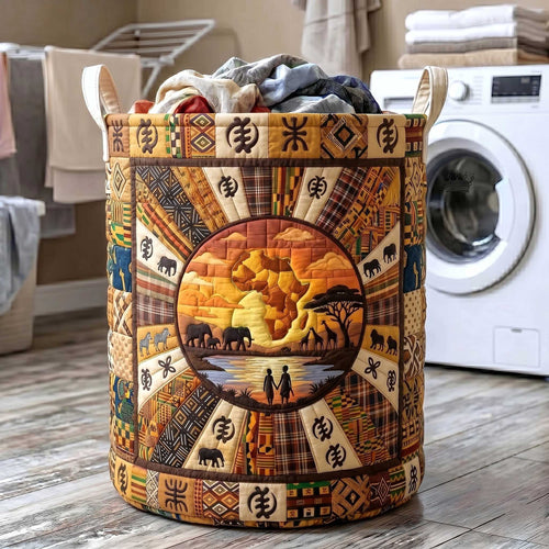 African Roots Quilted Laundry Basket GFTOTP19889