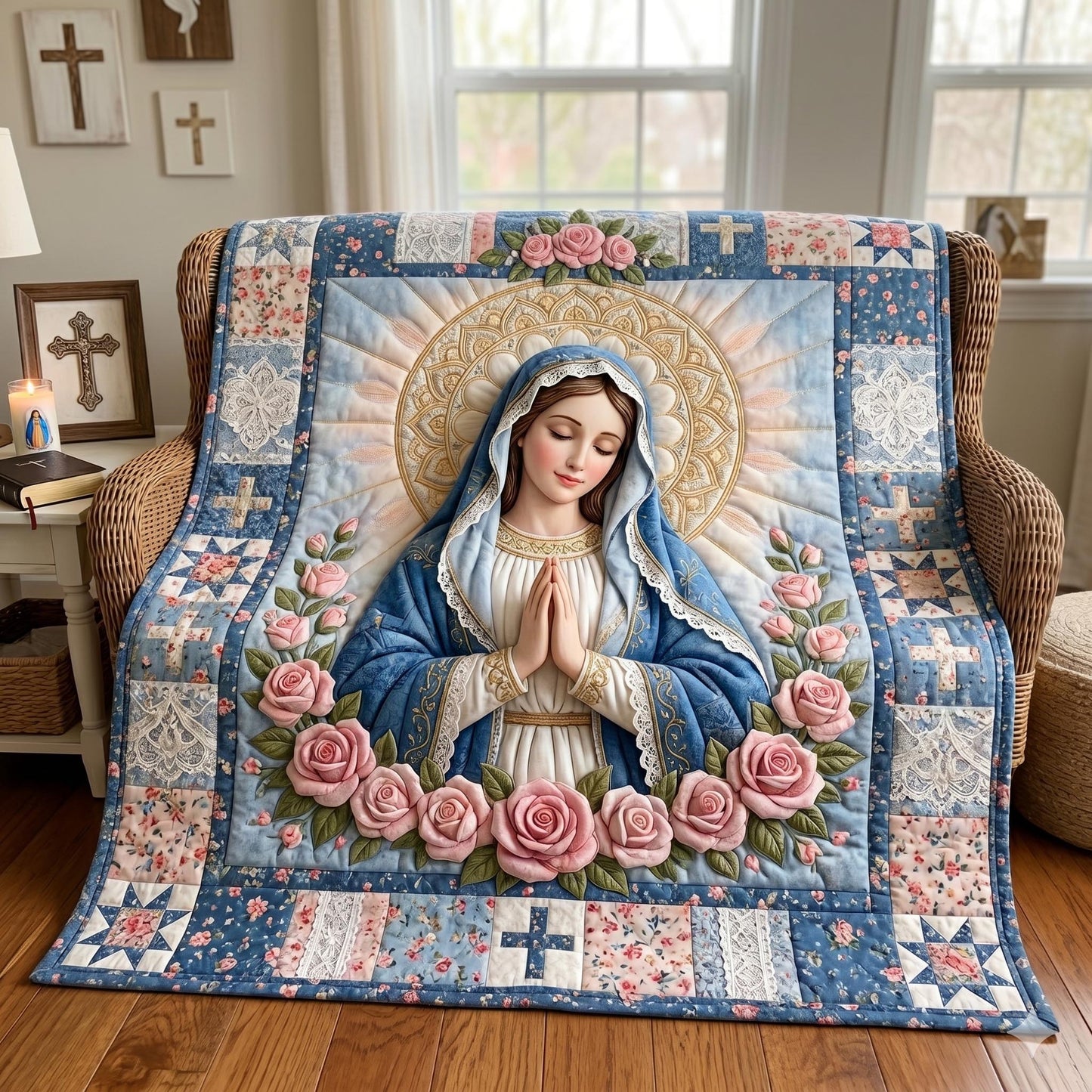 Holy Mary Quilted Blanket GFTOTP19912