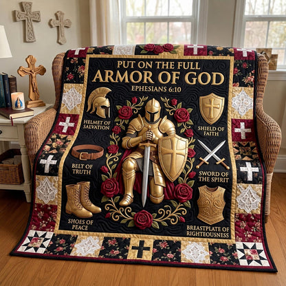 Full Armor Of God Quilted Blanket GFTOTP19925