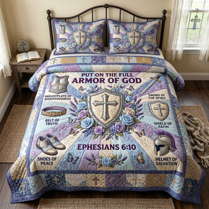 Full Armor Of God 3-Piece Quilted Bedding Set GFTOTP19940