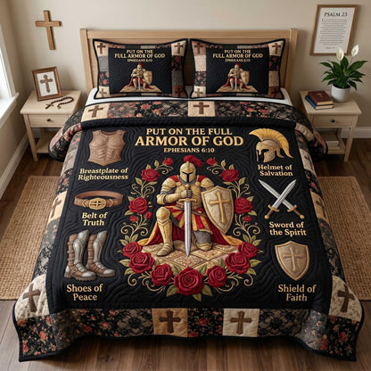 Full Armor Of God 3-Piece Quilted Bedding Set GFTOTP19948