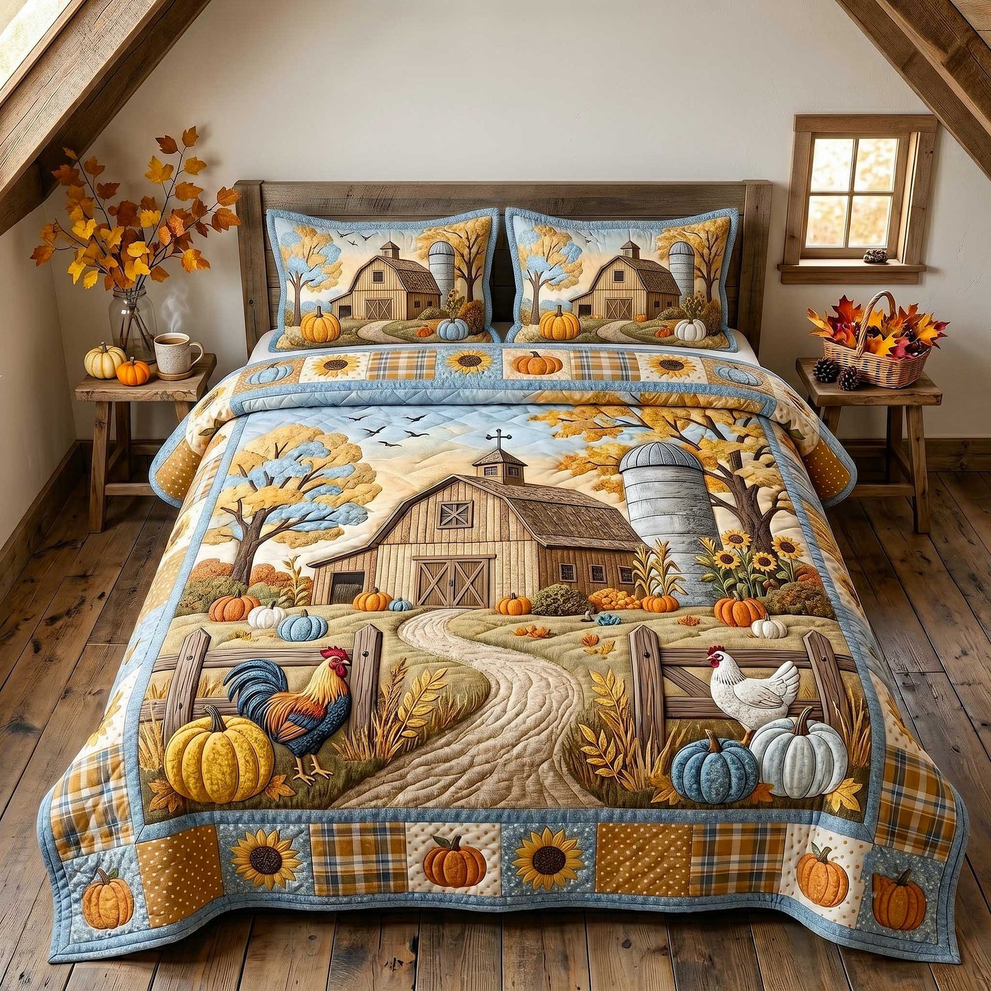 Farmhouse Harvest 3-Piece Quilted Bedding Set GFTOTP19963