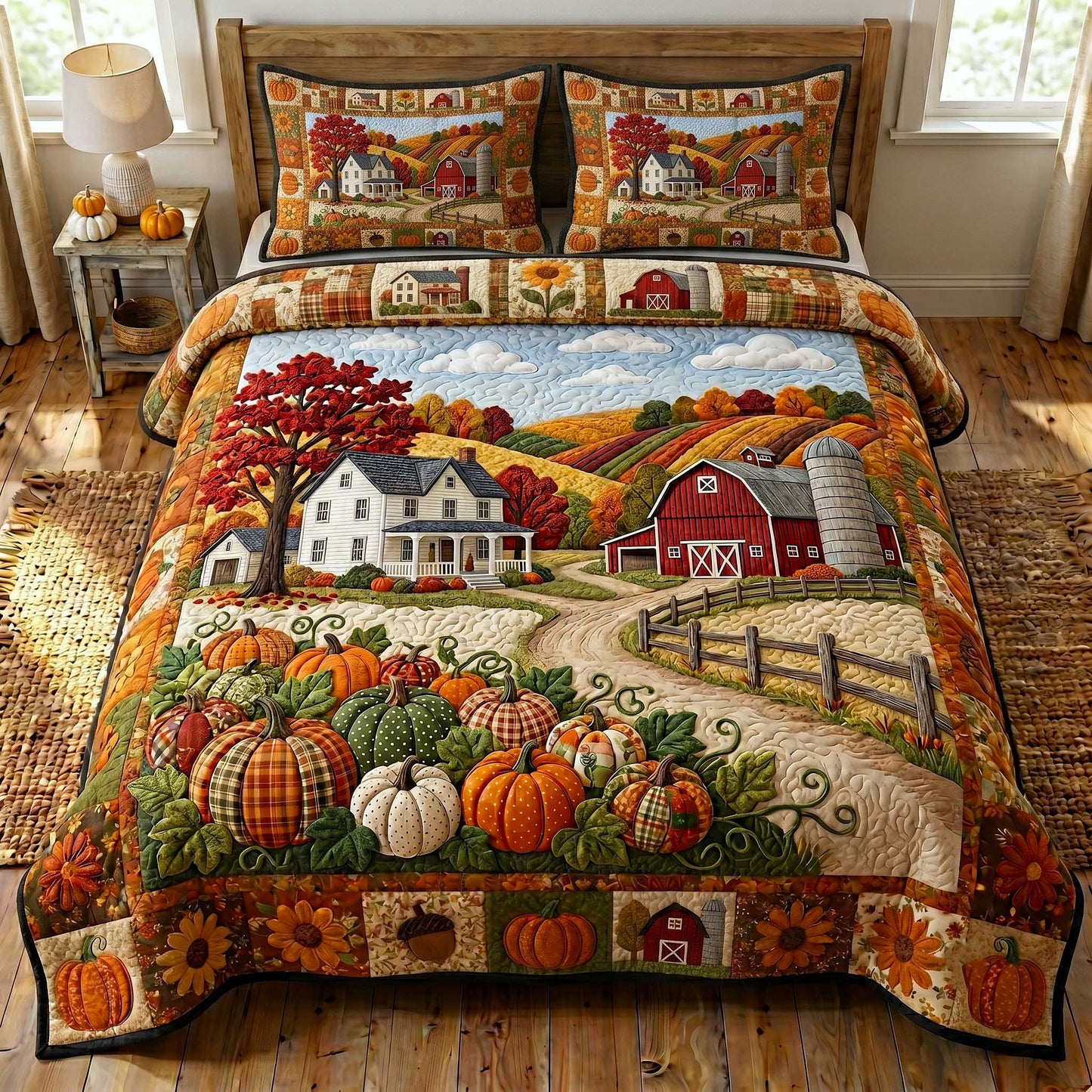Farmhouse Harvest 3-Piece Quilted Bedding Set GFTOTP19964