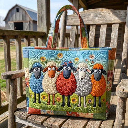 Funky Sheeps Quilted Tote Bag GFTOTP19971