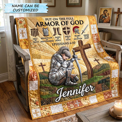 Full Armor Of God Quilted Blanket QTCUZ GFTOTP19999