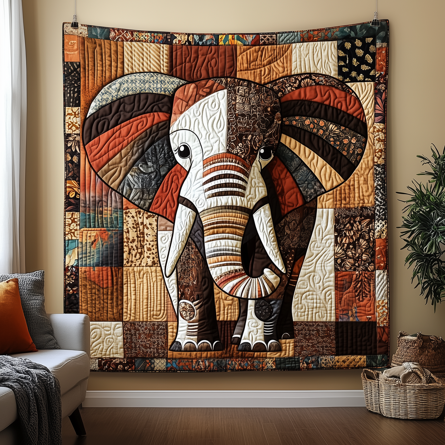 Woodland Elephant Spirit Quilted Blanket GFTOTP1999