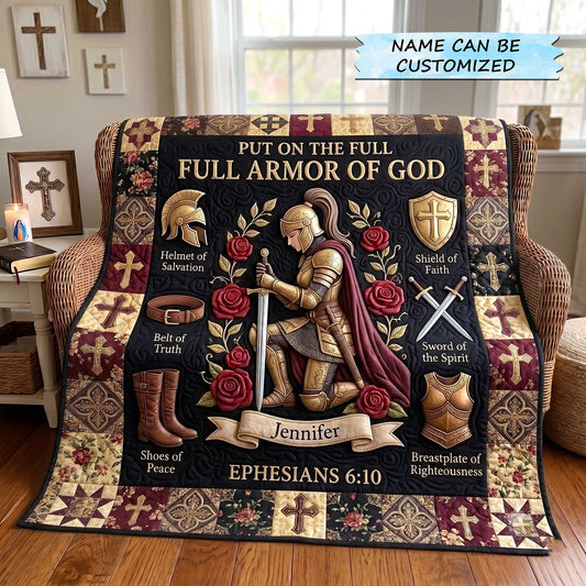 Full Armor Of God Quilted Blanket QTCUZ GFTOTP20000