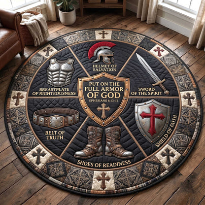 Full Armor Of God Quilted Round Mat GFTOTP20002