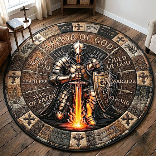 Full Armor Of God Quilted Round Mat GFTOTP20003