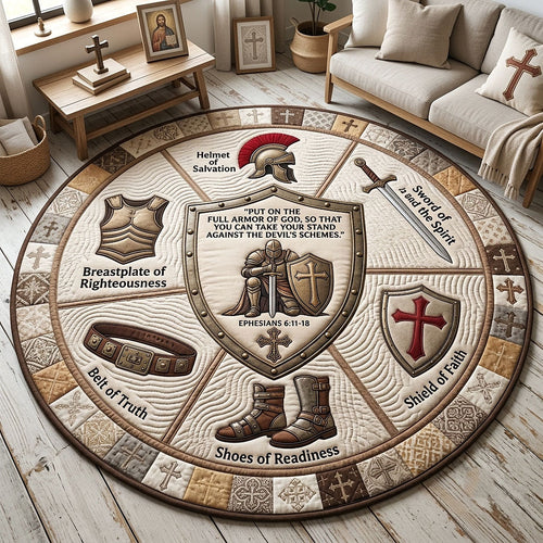 Full Armor Of God Quilted Round Mat GFTOTP20005