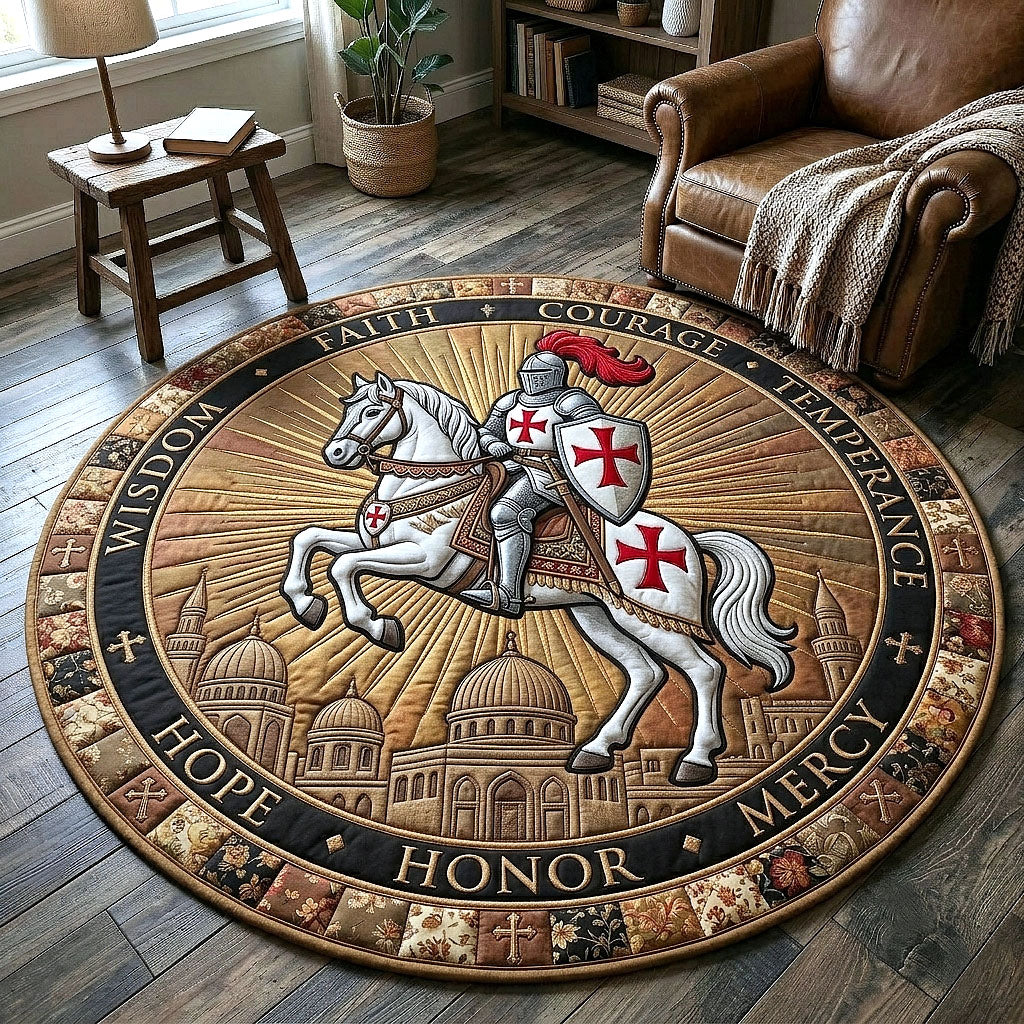 Full Armor Of God Quilted Round Mat GFTOTP20006