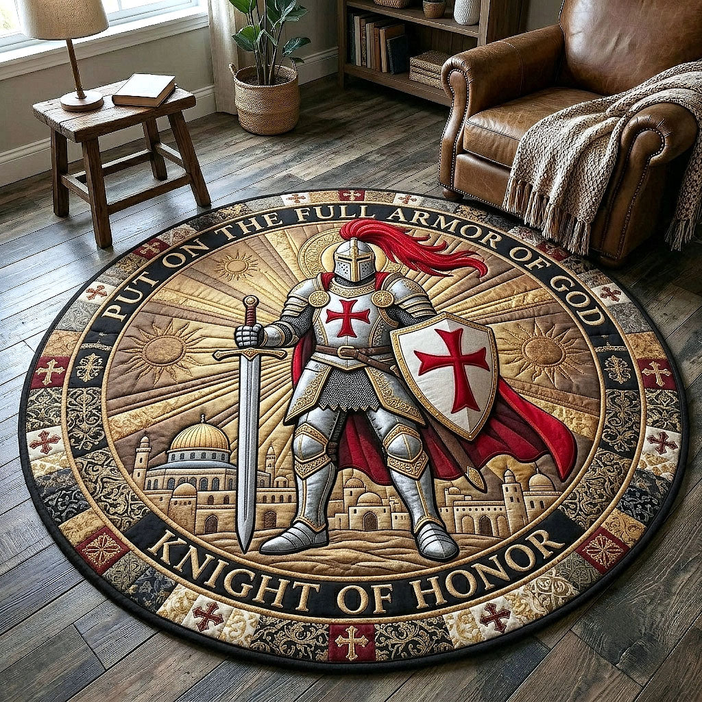 Full Armor Of God Quilted Round Mat GFTOTP20007