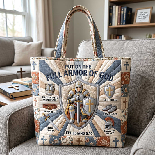 Full Armor Of God Quilted Tote Bag GFTOTP20009