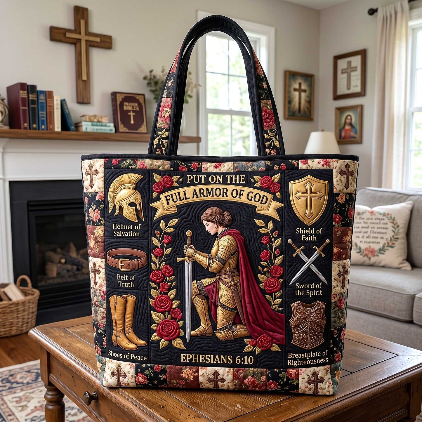 Full Armor Of God Quilted Tote Bag GFTOTP20012