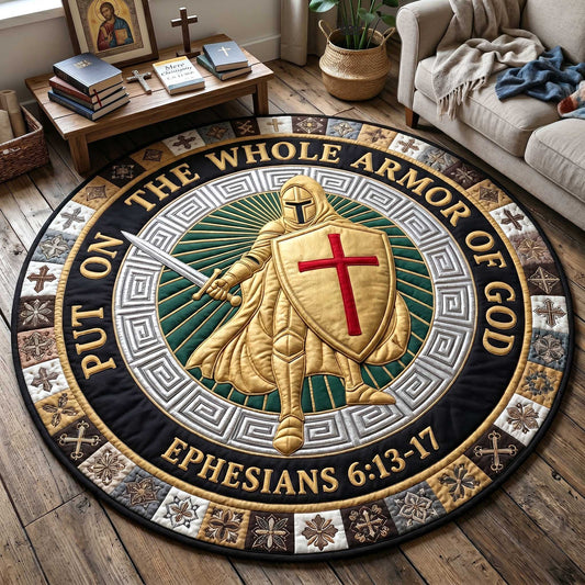 Full Armor Of God Quilted Round Mat GFTOTP20027