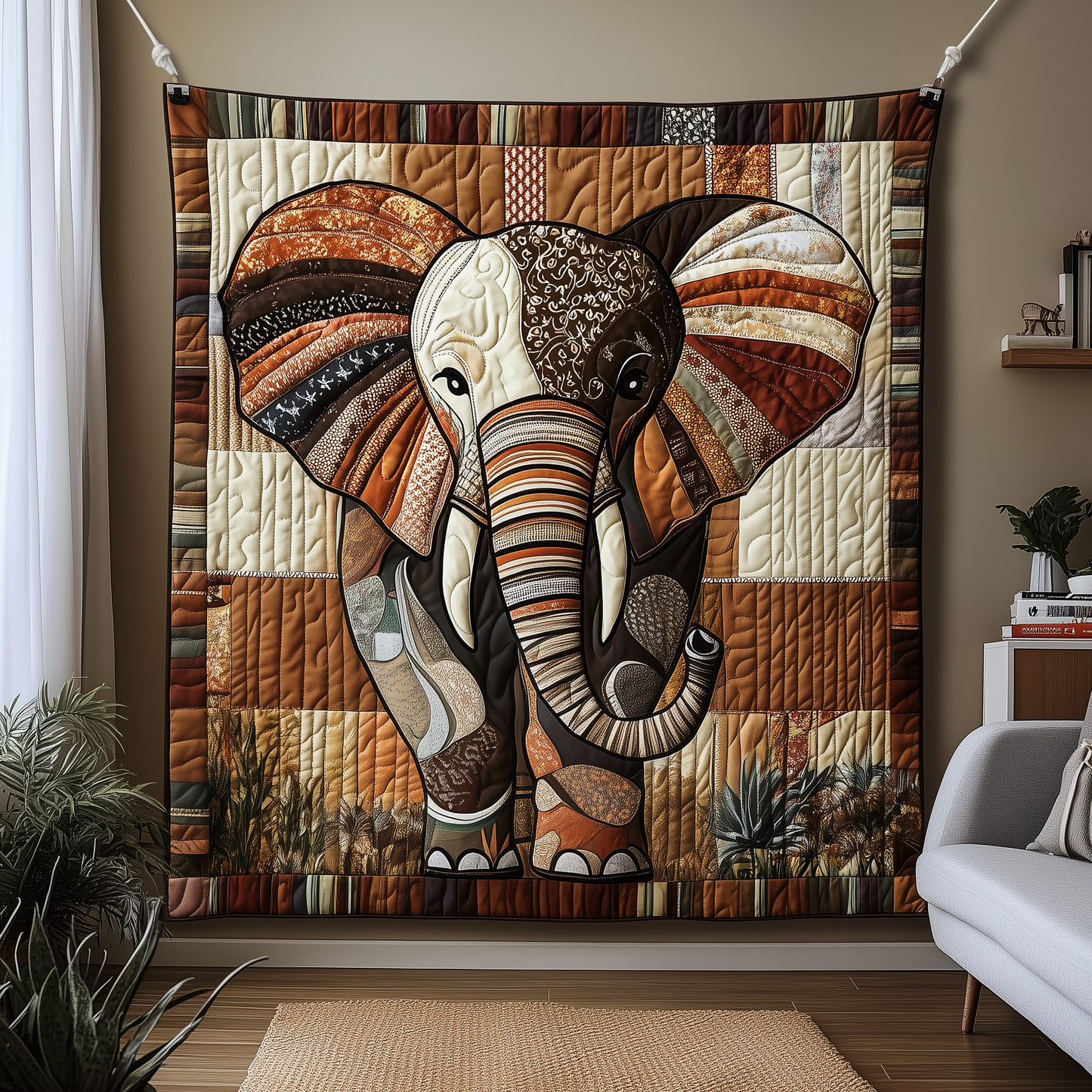 Woodland Elephant Spirit Quilted Blanket GFTOTP2002