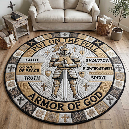 Full Armor Of God Quilted Round Mat GFTOTP20030