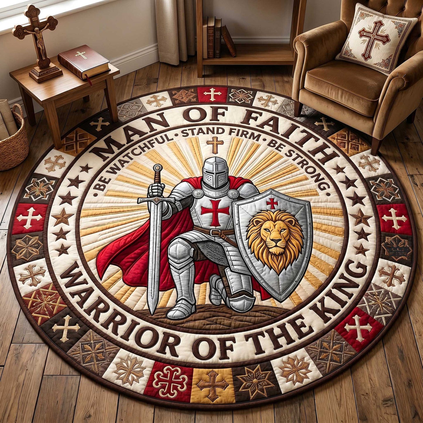 Full Armor Of God Quilted Round Mat GFTOTP20031