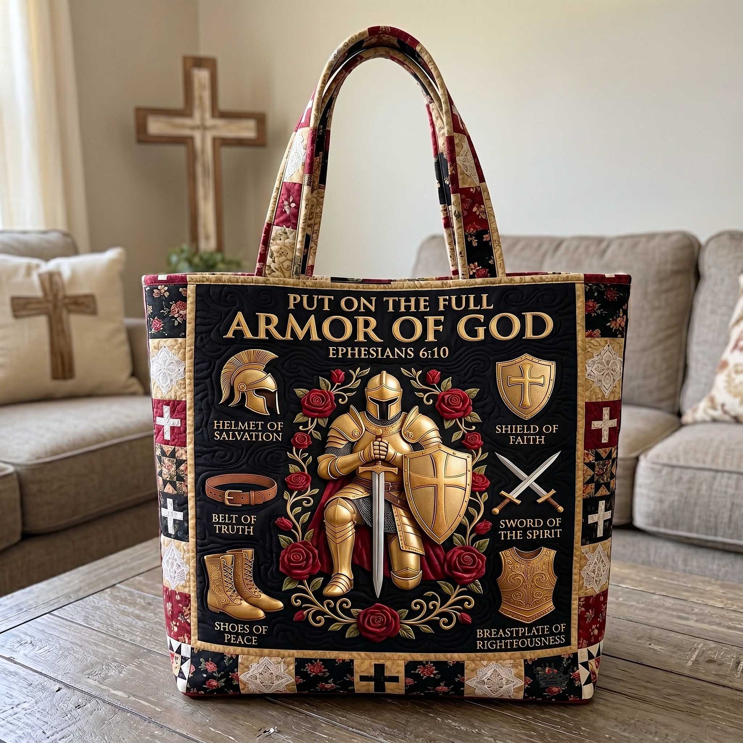 Full Armor Of God Quilted Tote Bag GFTOTP20032
