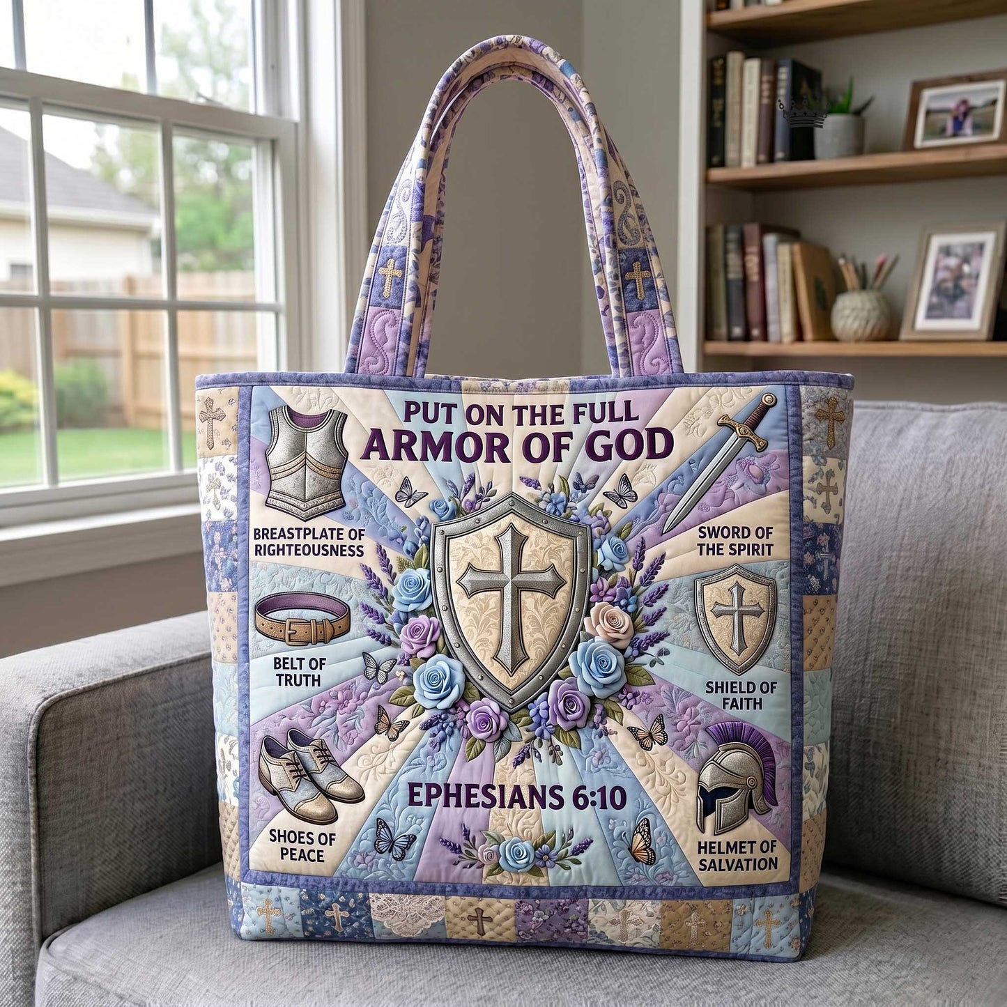 Full Armor Of God Quilted Tote Bag GFTOTP20035