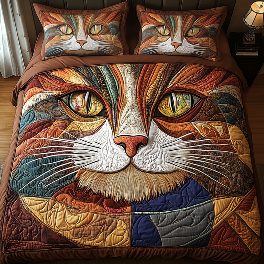 Purrfectly Cat 3-Piece Quilted Bedding Set GFTOTP2003