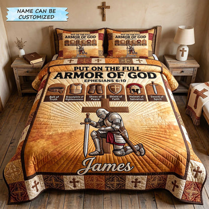 Personalized Full Armor Of God 3-Piece Quilted Bedding Set QTCUZ GFTOTP20042