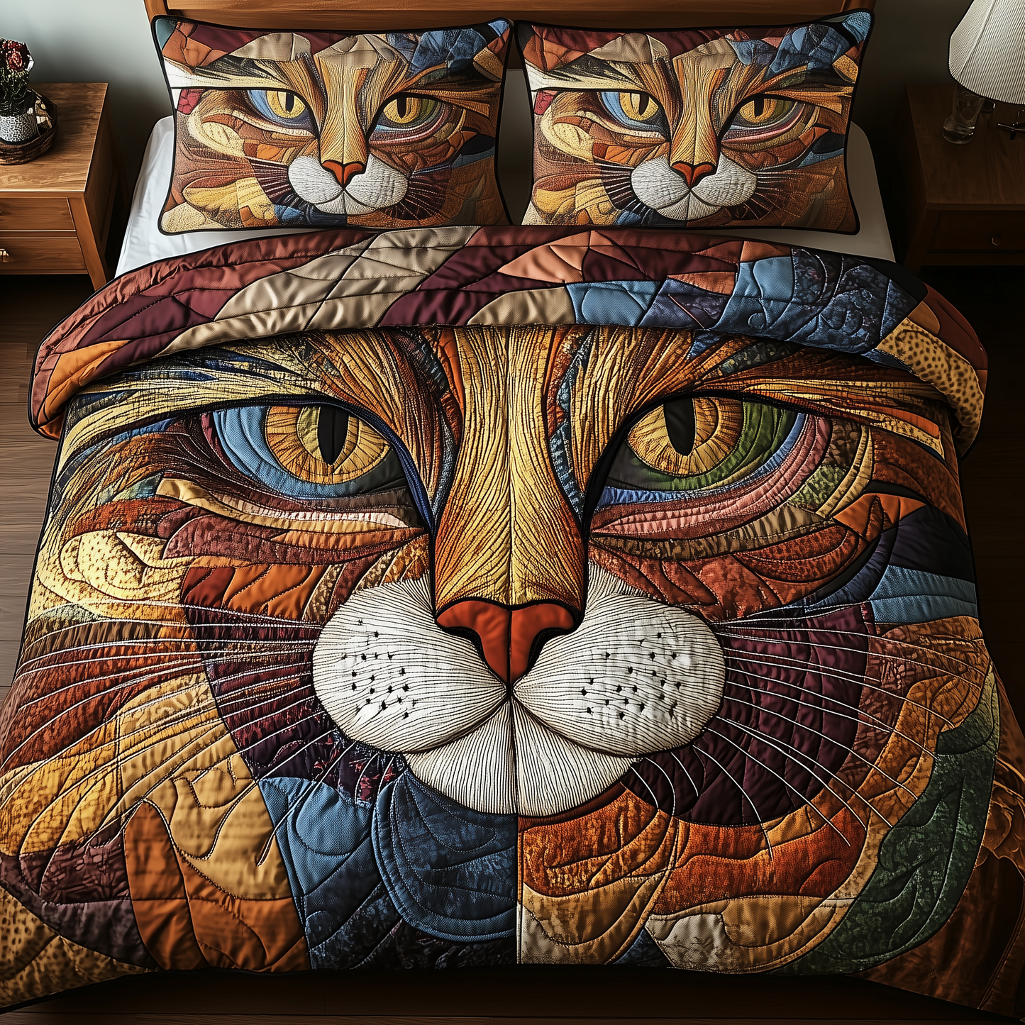 Purrfectly Cat 3-Piece Quilted Bedding Set GFTOTP2006