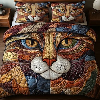 Purrfectly Cat 3-Piece Quilted Bedding Set GFTOTP2006