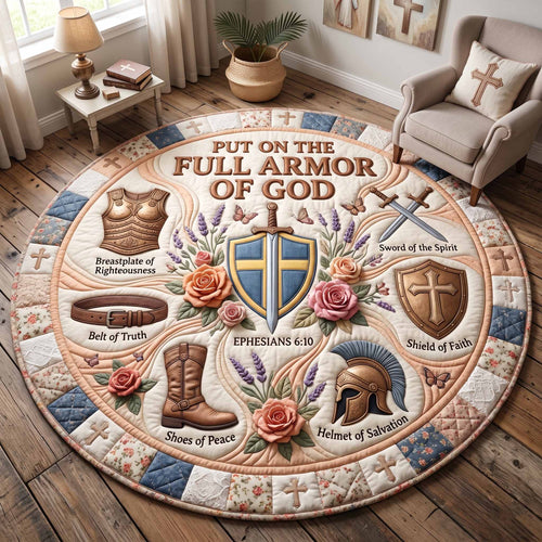 Full Armor Of God Quilted Round Mat GFTOTP20071