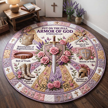 Full Armor Of God Quilted Round Mat GFTOTP20072