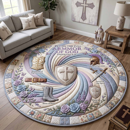 Full Armor Of God Quilted Round Mat GFTOTP20073