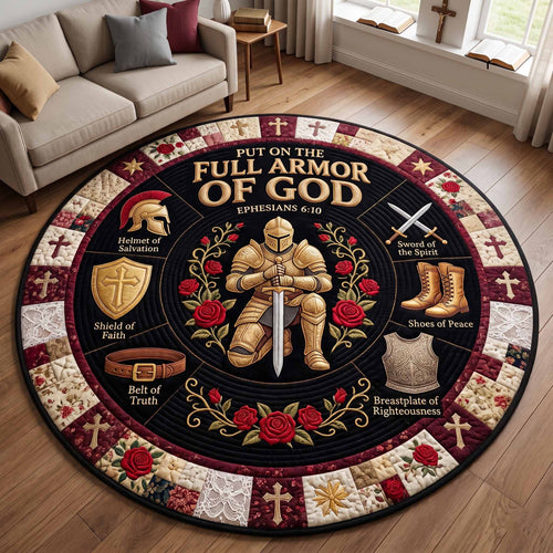 Full Armor Of God Quilted Round Mat GFTOTP20074