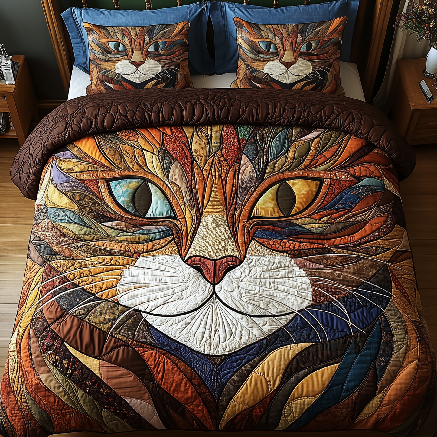 Purrfectly Cat 3-Piece Quilted Bedding Set GFTOTP2007
